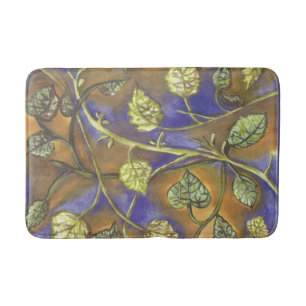 undulating leaves bath mat