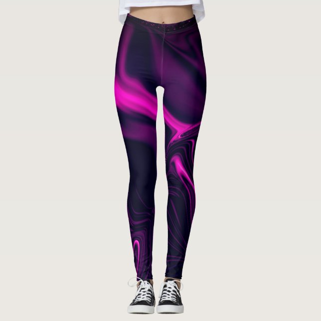 Undulations or pink whitish smoke over deep pink leggings (Front)