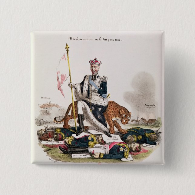 Une fois sacre rien ne le fut pour moi' 15 cm square badge (Front)