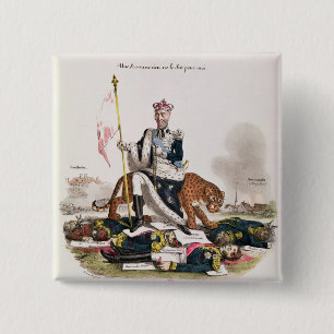 Une fois sacre rien ne le fut pour moi' 15 cm square badge