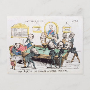 Une Partie de Billard au Cercle Imperial' Postcard