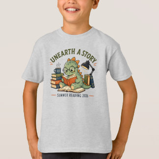Unearth A Story Cute Dinosaur Journal Decor T-Shirt