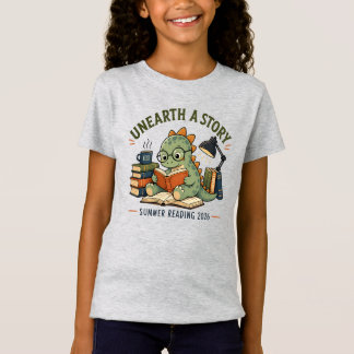Unearth A Story Cute Dinosaur Journal Decor T-Shirt