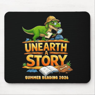 Unearth a Story Dinosaur Reading Books Summer 2026 Mouse Mat