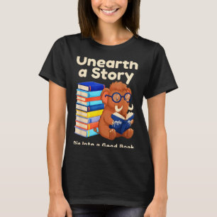 Unearth a story reading mammoth prehistoric book T-Shirt