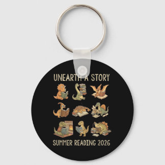 Unearth a Story Summer 2026 Dinosaur Reading Books Key Ring