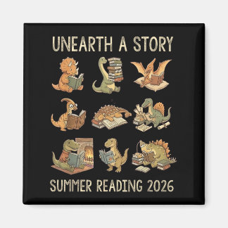 Unearth a Story Summer 2026 Dinosaur Reading Books Magnet