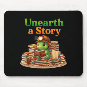 Unearth a story summer 2026 dinosaur reading books mouse mat