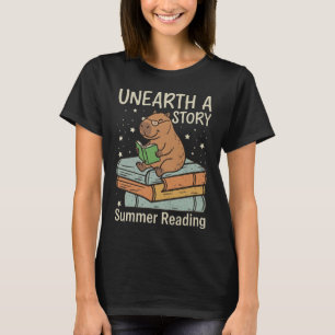 Unearth a Story Summer Reading 2026 Capybara T-Shirt