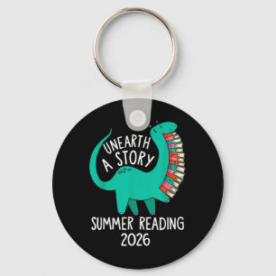 Unearth a Story Summer Reading 2026 Dinosaur Books Key Ring