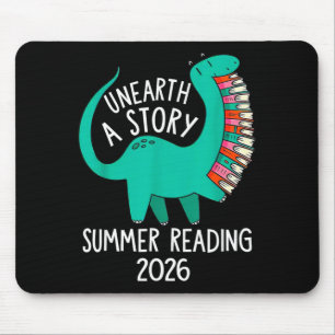 Unearth a Story Summer Reading 2026 Dinosaur Books Mouse Mat