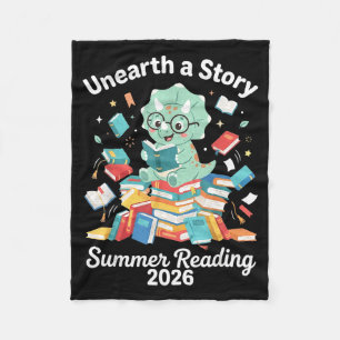 Unearth a story summer reading 2026 library men fleece blanket