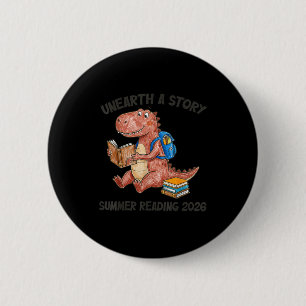 Unearth a story summer reading 2026 men women kids 6 cm round badge