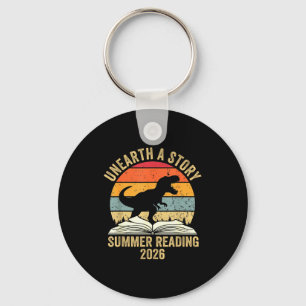 Unearth a story summer reading 2026 t-rex reading key ring