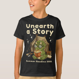 Unearth a story summer reading 2026 triceratops T-Shirt