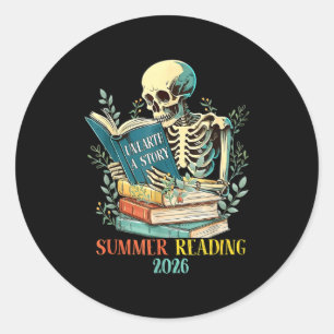 Unearth a story summer reading 2026 vintage classic round sticker