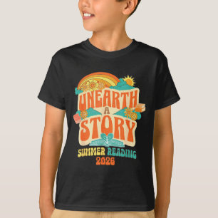 Unearth a story summer reading program 2026 boho T-Shirt