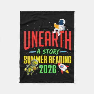 Unearth a story summer reading program 2026 fleece blanket