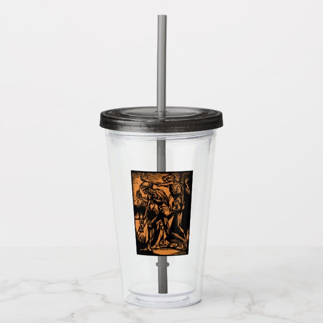 Unearthed Horrors of Dead Miners for Halloween Acrylic Tumbler (Front)