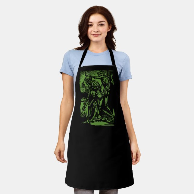 Unearthed Horrors of Dead Miners for Halloween Apron (Worn)