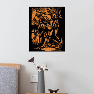 Unearthed Horrors of Dead Miners for Halloween Foil Prints