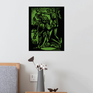 Unearthed Horrors of Dead Miners for Halloween Foil Prints