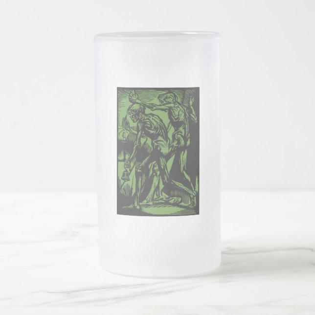 Unearthed Horrors of Dead Miners for Halloween Frosted Glass Beer Mug (Center)