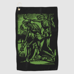 Unearthed Horrors of Dead Miners for Halloween Golf Towel