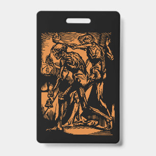 Unearthed Horrors of Dead Miners for Halloween ID Badge