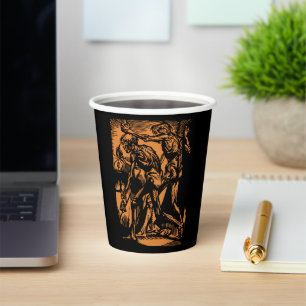 Unearthed Horrors of Dead Miners for Halloween Paper Cups