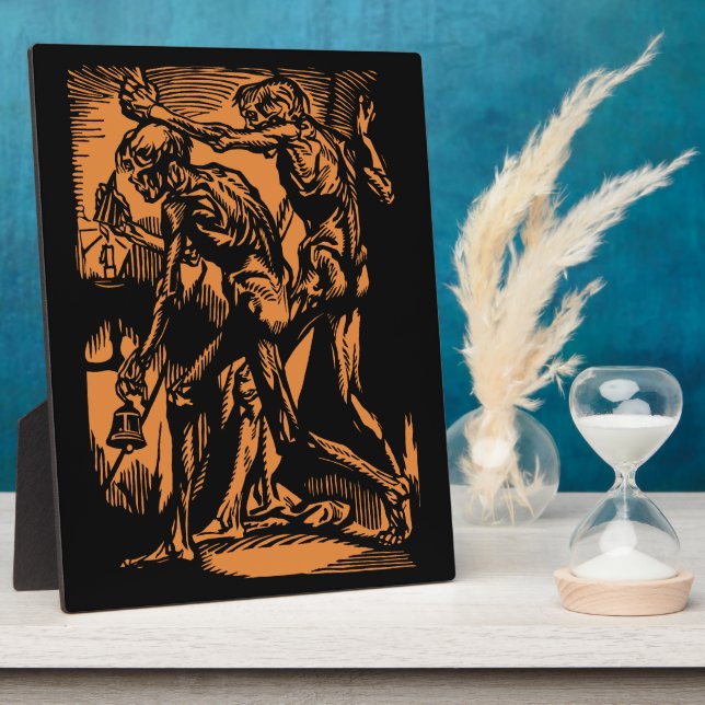 Unearthed Horrors of Dead Miners for Halloween Plaque (Side)