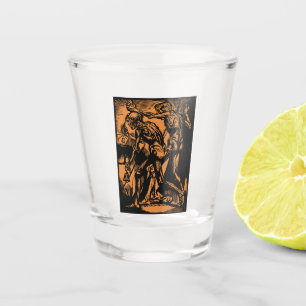 Unearthed Horrors of Dead Miners for Halloween Shot Glass