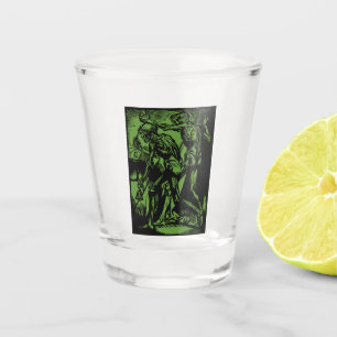 Unearthed Horrors of Dead Miners for Halloween Shot Glass