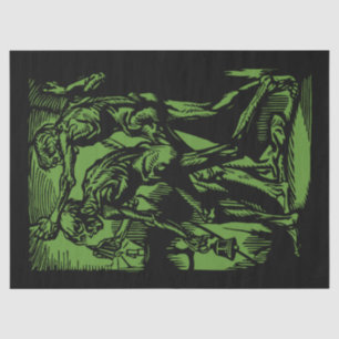 Unearthed Horrors of Dead Miners for Halloween Tissue Paper