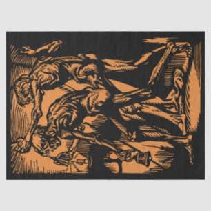 Unearthed Horrors of Dead Miners for Halloween Tissue Paper