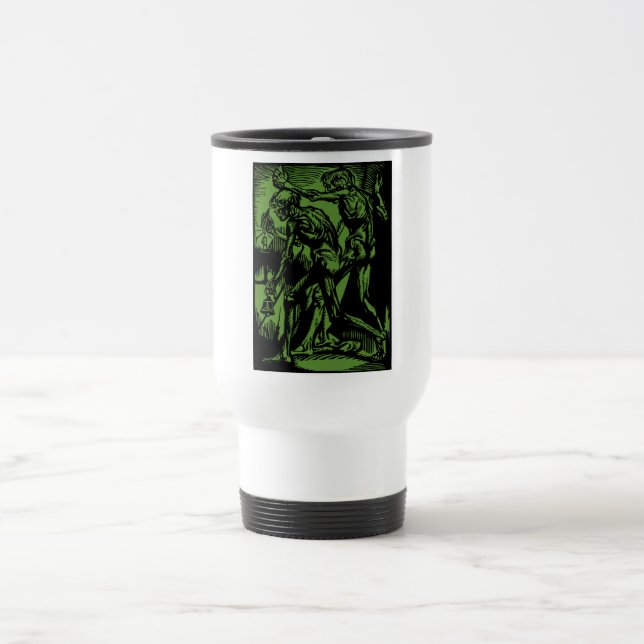 Unearthed Horrors of Dead Miners for Halloween Travel Mug (Center)