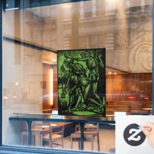 Unearthed Horrors of Dead Miners for Halloween Window Cling