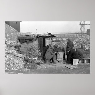 Unemployed & Homeless 1938 Poster