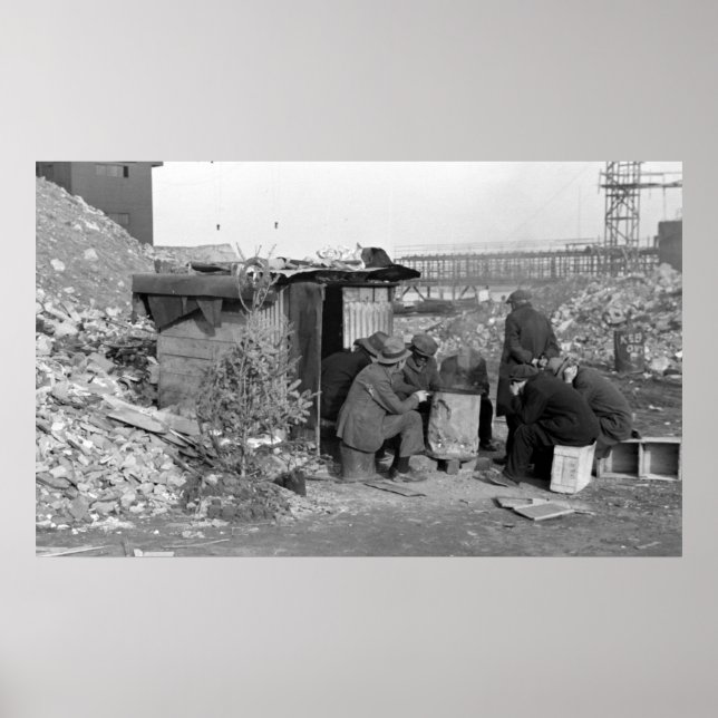 Unemployed & Homeless 1938 Poster (Front)