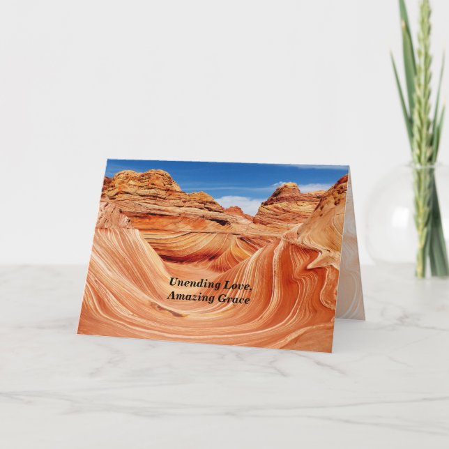 Unending Love, Amazing Grace Sympathy Condolence  Card (Front)
