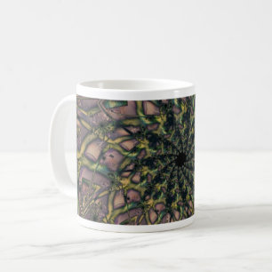 Unending   Pink and Yellow Fractal Art Wrap Coffee Mug