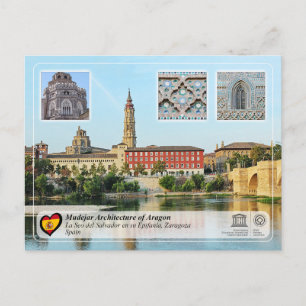 UNESCO Catedral del Salvador de Zaragoza (La Seo) Postcard
