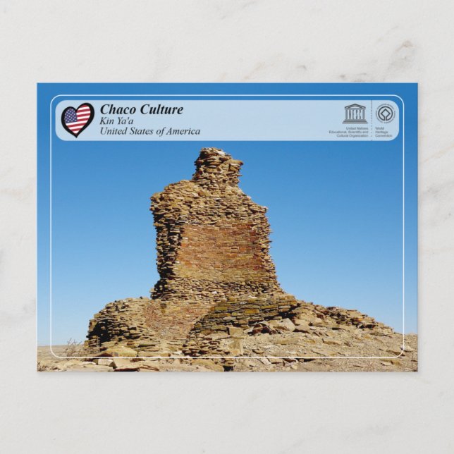 UNESCO - Chaco Culture - Kin Ya'a Postcard (Front)