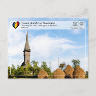 UNESCO Church of the Holy Archangels in Surdesti Postcard