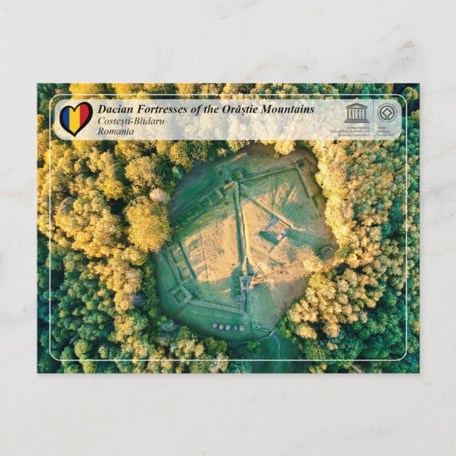 UNESCO - Dacian Fortresses - Costesti -Blidaru Postcard (Front)