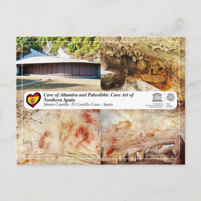 UNESCO - El Castillo Cave / Cueva de El Castillo Postcard (Front)
