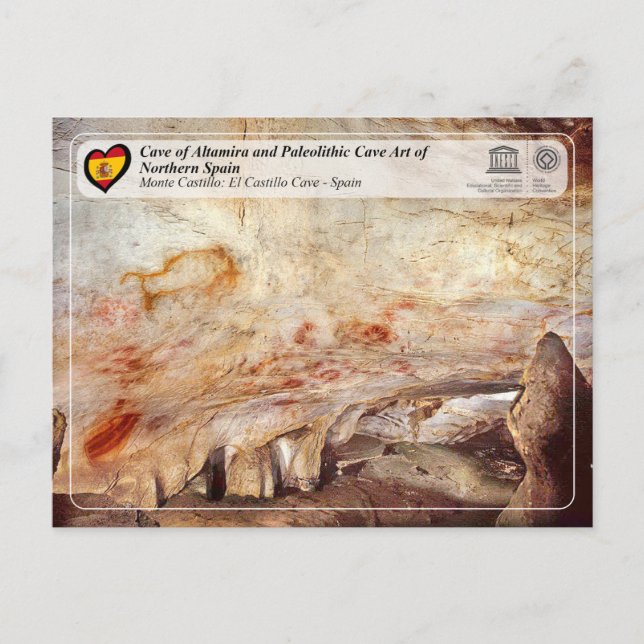 UNESCO - El Castillo Cave / Cueva de El Castillo Postcard (Front)