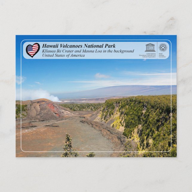 UNESCO - Hawaii Volcanoes - Mauna Loa and Kīlauea  Postcard (Front)