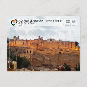 UNESCO - Hill Forts of Rajasthan - Amber Fort Postcard