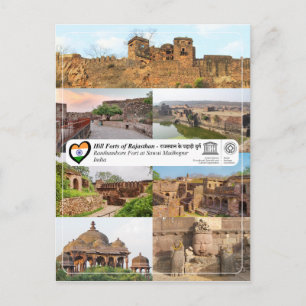 UNESCO, Hill Forts of Rajasthan - Ranthambore Fort Postcard